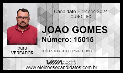 Candidato JOAO GOMES 2024 - OURO - Eleições