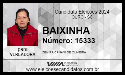 Candidato BAIXINHA 2024 - OURO - Eleições