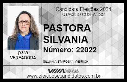 Candidato PASTORA SILVANIA 2024 - OTACÍLIO COSTA - Eleições