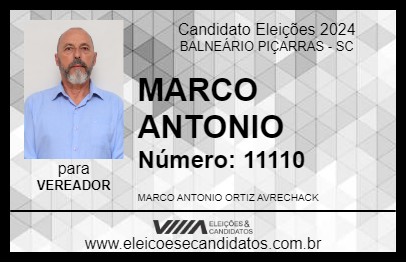 Candidato MARCO ANTONIO 2024 - BALNEÁRIO PIÇARRAS - Eleições