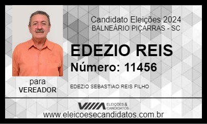 Candidato EDEZIO REIS 2024 - BALNEÁRIO PIÇARRAS - Eleições