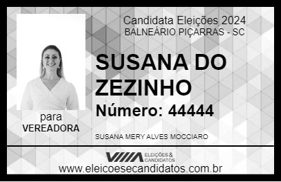 Candidato SUSANA DO ZEZINHO 2024 - BALNEÁRIO PIÇARRAS - Eleições