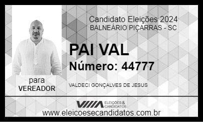 Candidato PAI VAL 2024 - BALNEÁRIO PIÇARRAS - Eleições