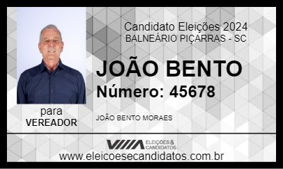 Candidato JOÃO BENTO 2024 - BALNEÁRIO PIÇARRAS - Eleições