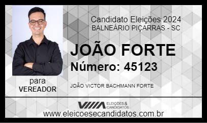 Candidato JOÃO FORTE 2024 - BALNEÁRIO PIÇARRAS - Eleições