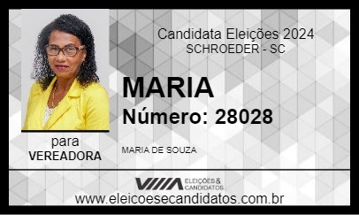 Candidato MARIA 2024 - SCHROEDER - Eleições