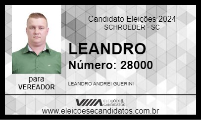 Candidato LEANDRO 2024 - SCHROEDER - Eleições