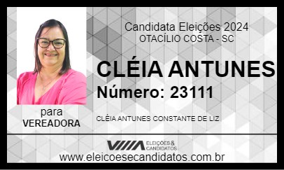 Candidato CLÉIA ANTUNES 2024 - OTACÍLIO COSTA - Eleições