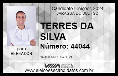 Candidato TERRES DA SILVA 2024 - JARAGUÁ DO SUL - Eleições