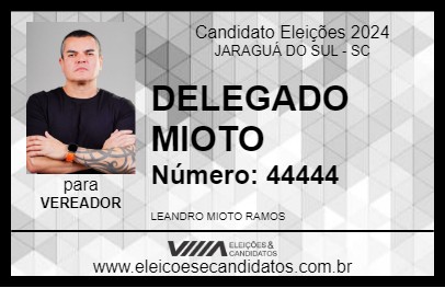 Candidato DELEGADO MIOTO 2024 - JARAGUÁ DO SUL - Eleições