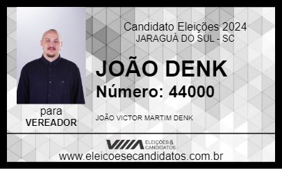 Candidato JOÃO DENK 2024 - JARAGUÁ DO SUL - Eleições