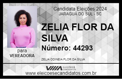 Candidato ZELIA FLOR DA SILVA 2024 - JARAGUÁ DO SUL - Eleições