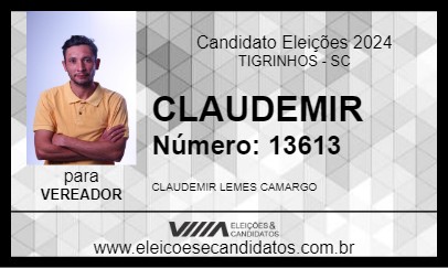 Candidato CLAUDEMIR 2024 - TIGRINHOS - Eleições