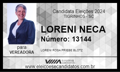 Candidato LORENI NECA 2024 - TIGRINHOS - Eleições