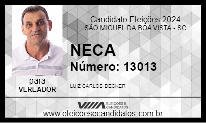 Candidato NECA 2024 - SÃO MIGUEL DA BOA VISTA - Eleições