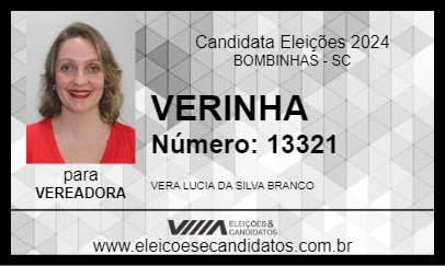 Candidato VERINHA 2024 - BOMBINHAS - Eleições