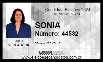 Candidato SONIA 2024 - MIRIM DOCE - Eleições