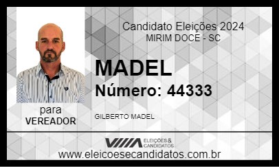 Candidato MADEL 2024 - MIRIM DOCE - Eleições