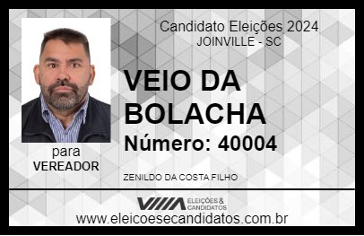 Candidato VEIO DA BOLACHA 2024 - JOINVILLE - Eleições