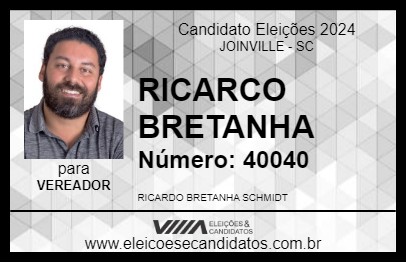 Candidato RICARDO BRETANHA 2024 - JOINVILLE - Eleições