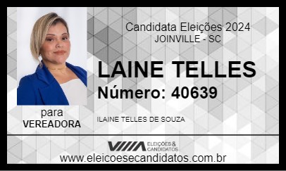 Candidato LAINE TELLES 2024 - JOINVILLE - Eleições