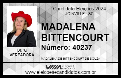 Candidato MADALENA  BITTENCOURT 2024 - JOINVILLE - Eleições