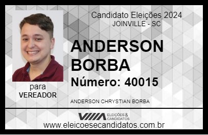 Candidato ANDERSON BORBA 2024 - JOINVILLE - Eleições