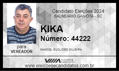 Candidato KIKA 2024 - BALNEÁRIO GAIVOTA - Eleições