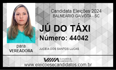 Candidato JÚ DO TÁXI 2024 - BALNEÁRIO GAIVOTA - Eleições