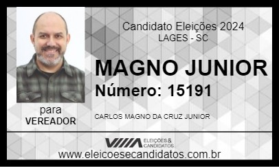 Candidato MAGNO JUNIOR 2024 - LAGES - Eleições