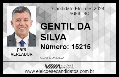 Candidato GENTIL DA SILVA 2024 - LAGES - Eleições