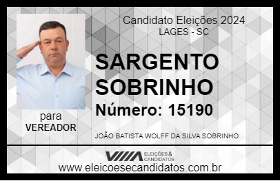 Candidato SARGENTO SOBRINHO 2024 - LAGES - Eleições