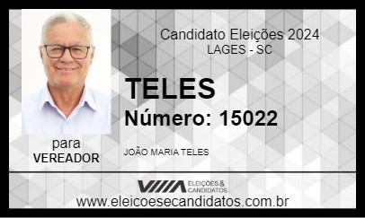 Candidato TELES 2024 - LAGES - Eleições