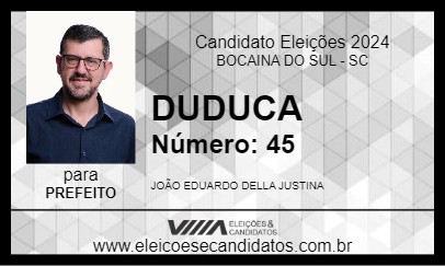 Candidato DUDUCA 2024 - BOCAINA DO SUL - Eleições