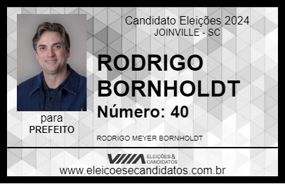 Candidato RODRIGO BORNHOLDT 2024 - JOINVILLE - Eleições