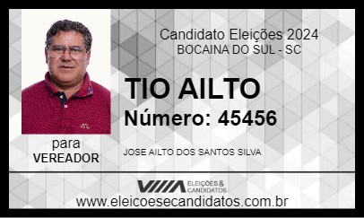 Candidato TIO AILTO 2024 - BOCAINA DO SUL - Eleições