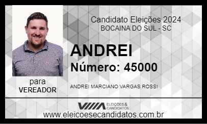 Candidato ANDREI 2024 - BOCAINA DO SUL - Eleições