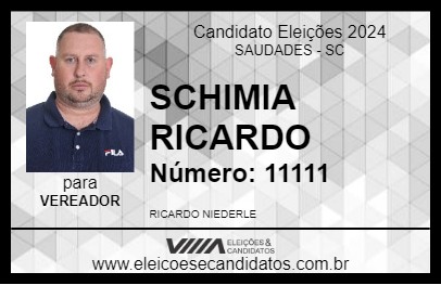 Candidato SCHIMIA RICARDO 2024 - SAUDADES - Eleições