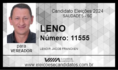 Candidato LENO 2024 - SAUDADES - Eleições