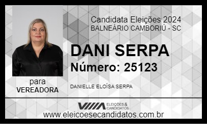 Candidato DANI SERPA 2024 - BALNEÁRIO CAMBORIÚ - Eleições