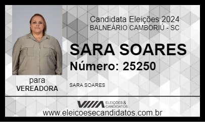 Candidato SARA SOARES 2024 - BALNEÁRIO CAMBORIÚ - Eleições