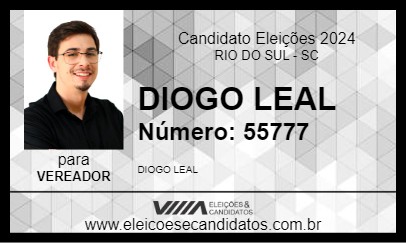 Candidato DIOGO LEAL 2024 - RIO DO SUL - Eleições