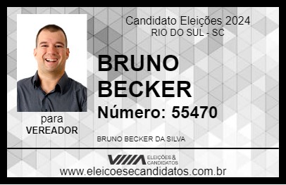 Candidato BRUNO BECKER 2024 - RIO DO SUL - Eleições