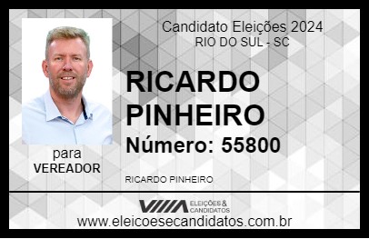 Candidato RICARDO PINHEIRO 2024 - RIO DO SUL - Eleições