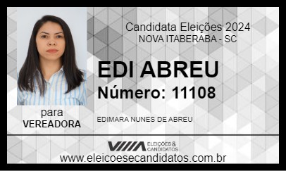 Candidato EDI ABREU 2024 - NOVA ITABERABA - Eleições