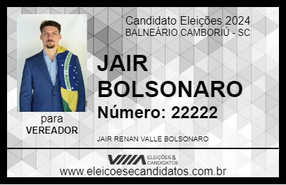 Candidato JAIR BOLSONARO 2024 - BALNEÁRIO CAMBORIÚ - Eleições