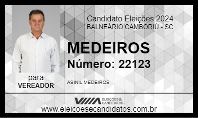 Candidato MEDEIROS 2024 - BALNEÁRIO CAMBORIÚ - Eleições