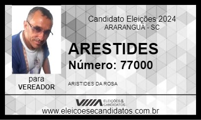 Candidato ARESTIDES 2024 - ARARANGUÁ - Eleições