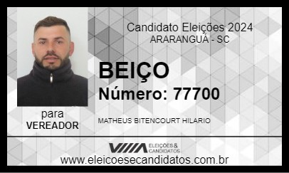 Candidato BEIÇO 2024 - ARARANGUÁ - Eleições