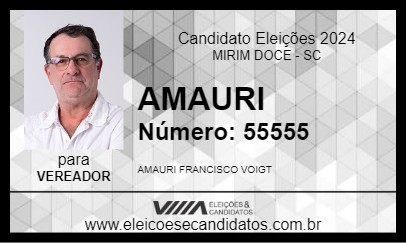 Candidato AMAURI 2024 - MIRIM DOCE - Eleições